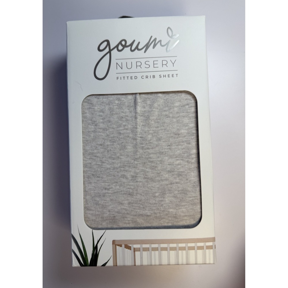Goumi‎ Nursery Fitted Crib Sheet Grey NWT!